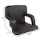 Hastings Home Stadium Seat Cushion, Portable Padded Bleacher Chair with 6 Reclining Positions 178156YFP - alternate 3